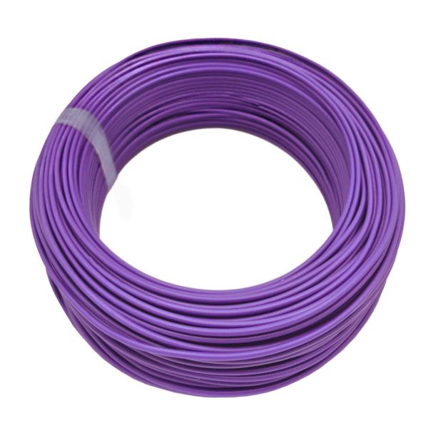 Aderleitung H07V-U 1,5 starr violett 100m