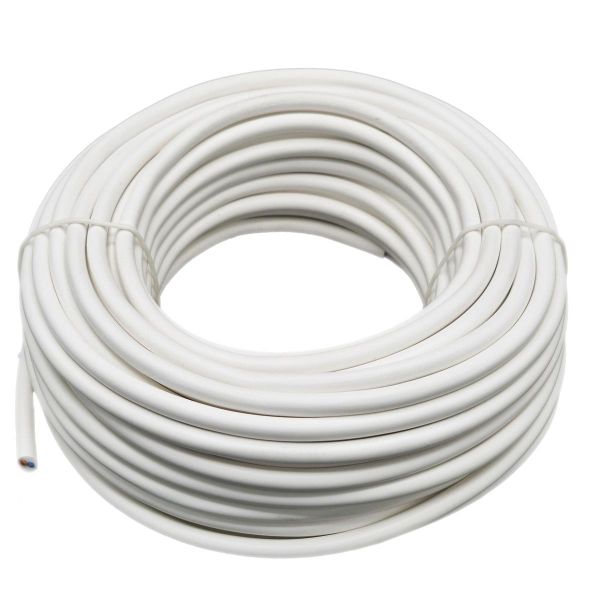 Schlauchleitung H03VV-F 2x0,75 - weiß 20m