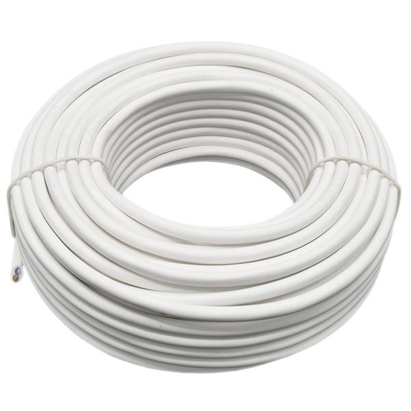 Schlauchleitung H03VV-F 2x0,75 - weiß 25m